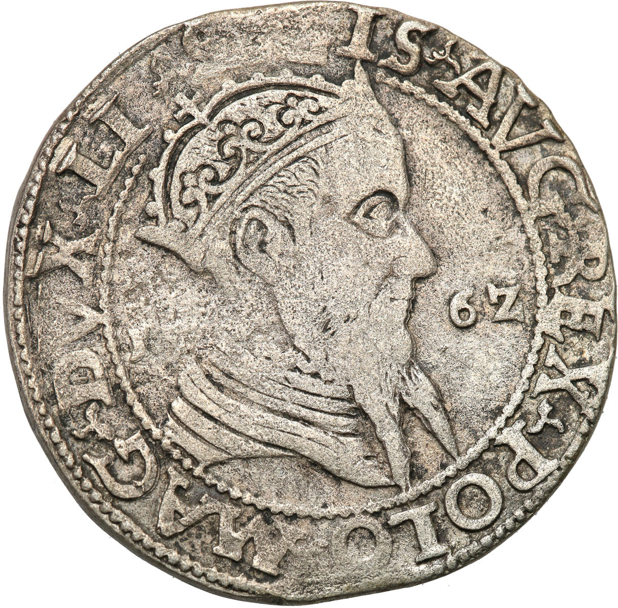 Zygmunt ll August. Trojak 1562, Wilno - RZADKOŚĆ R3